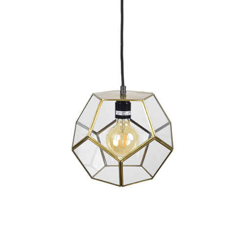 Hanglamp Geo-1 20x20cm brass antique