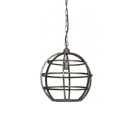 Hanglamp draad rond Ruw nikkel 40x40cm