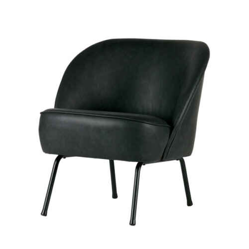 BePureHome Fauteuil Vogue - Leder zwart