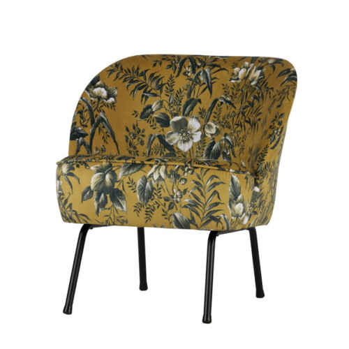 BePureHome Fauteuil Vogue - Fluweel poppy mosterd