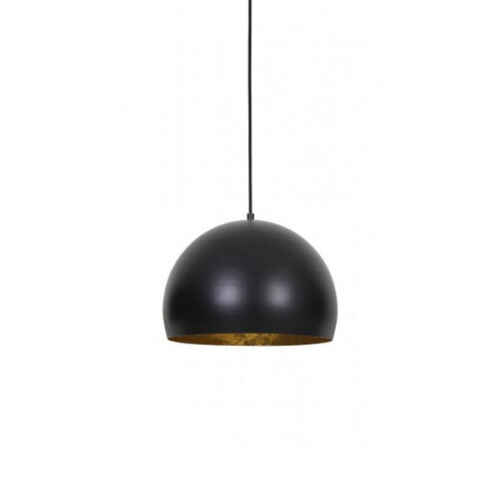 Hanglamp 33x25cm JAICEY mat zwart goud