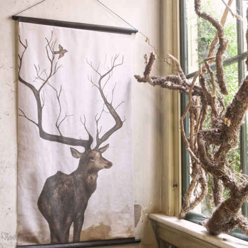 BePureHome O Deer kerstposter velvet