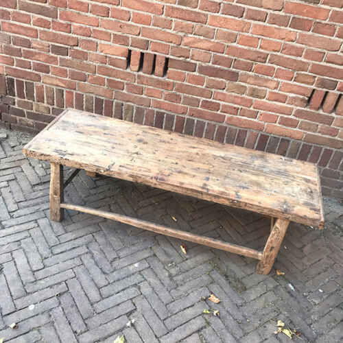 Salontafel elm 129,5x42x39cm