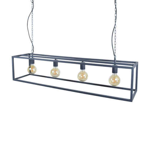 Hanglamp Frame 4-lichts 120cm Zwart