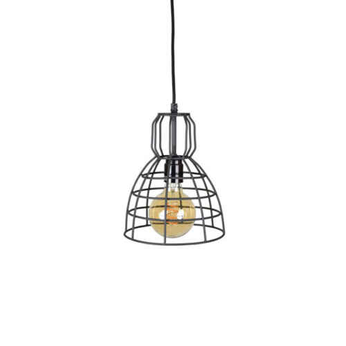 Hanglamp Francis 1-lichts 20x28 Vintage black