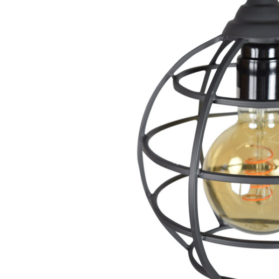 Hanglamp Globe 3-lichts - Vintage Black - Cees Mooi Stoer Wonen