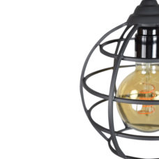 Hanglamp Globe 1-lichts 19 Vintage black