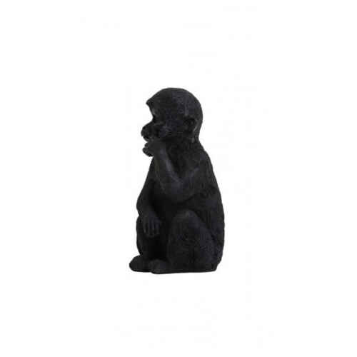 Ornament 9,5x11x19,5cm MONKEY zwart