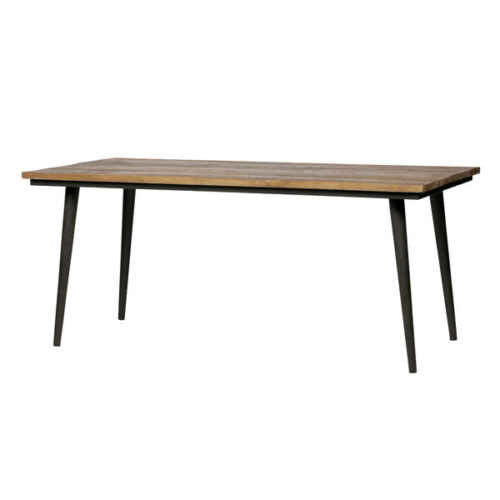 BePureHome Eettafel Guild 180cm - Naturel met zwart onderstel