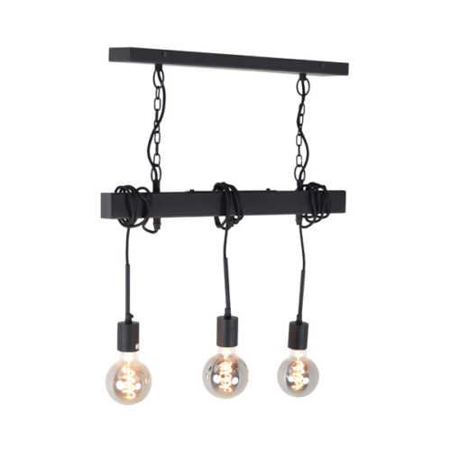 Hang-/plafondlamp Blox 3-lichts Zwart
