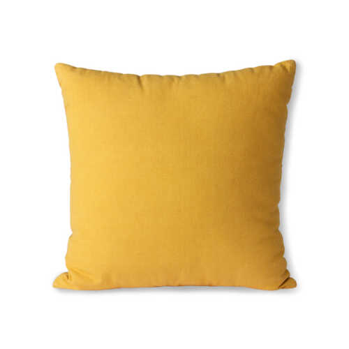 HKliving Cushion Striped velvet 45x45cm - Oker/Gold