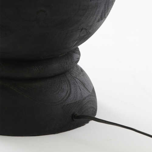 Vloerlamp 30x130cm NICOLO hout - Zwart